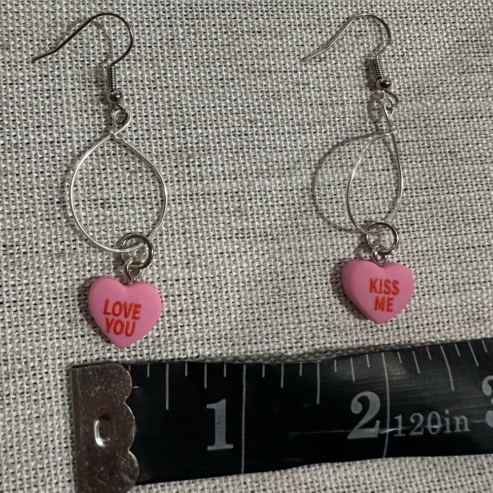 Heart-shaped earrings - Picture 4 of 4